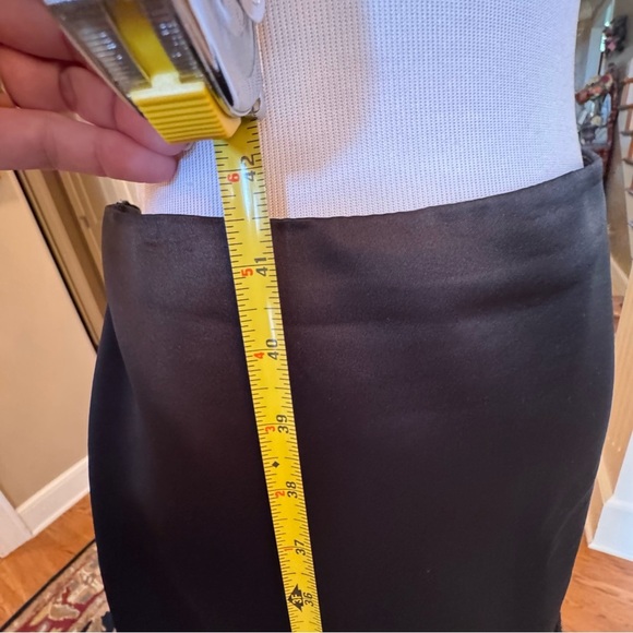 Xscape Women’s Floral Long Satin Skirt Black Size 10 - Picture 8 of 17